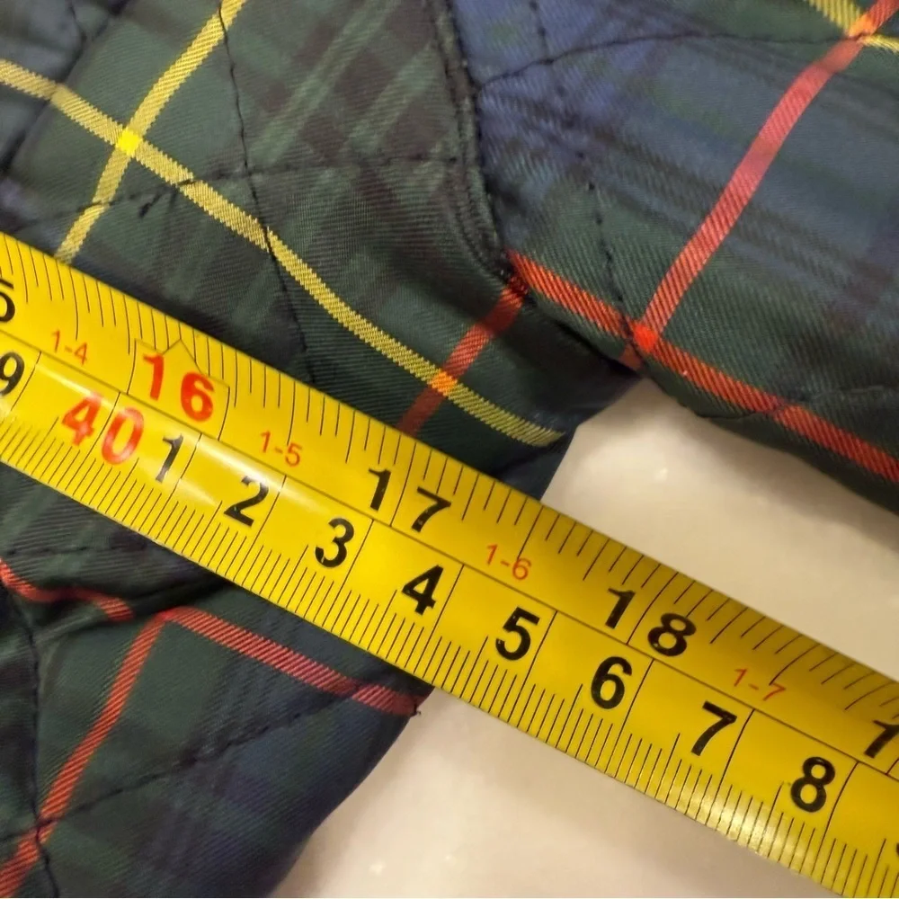 Ralph Lauren Jacket Youth Size L (12-14) Full Zip Tartan Plaid Quilted EUC RARE